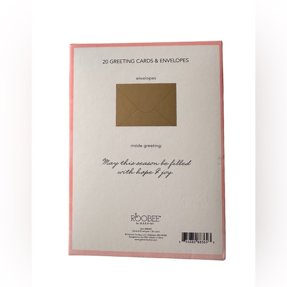 Pink Christmas Tree Holiday Cards - Picture 2 of 2